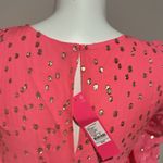 Lilly Pulitzer  Chianna silk dress in coral sands gold metallic silk size 10 NWT‎ Photo 5