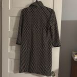 Max Studio Black and Cream Patterned Heavy Fabric Dress Photo 3