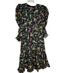 Black Halo NWT  Nadir Floral Cotton Midi Dress Black Size 4 Photo 8