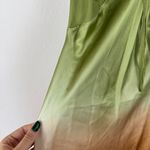 American Vintage Y2K heart moon star green brown ombre midi silky slip dress Photo 2