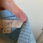 Loft  Petite Y2K Light Blue Cropped Scoop Neck Lone Sleeve Sweater #O Photo 1