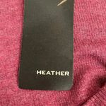 Heather Modal Trendy Burgundy Knit High Low Front Wrap Pleated Crewneck SZ S Purple Photo 9