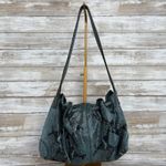 Cristian Leather Purse Blue Snake Shoulder Bag Shimmer Y2K Baddie Edgy Studded Photo 1