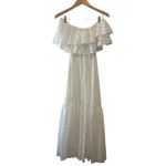 Charo Ruiz Ibiza Isabella White Eyelet Off Shoulder Maxi Dress Size Small Photo 3