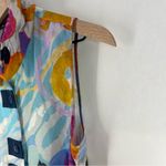 Claire Desjardins Colorful Abstract Sleeveless Button Front Tunic Lagenlook Blue Photo 4