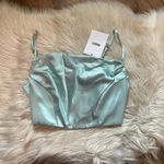 Nookie  Dream Draped Crop In Mint Aqua Photo 1