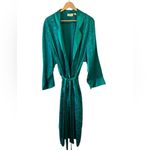 Victoria's Secret  Women's Gold Label Vintage Emerald Green Lingerie Robe Photo 12