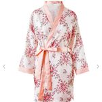 Morgan Lane Allie Satin Robe in White Floral Photo 8