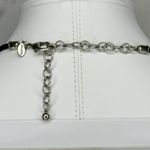 Chico's  Striped Slab Pendant on Black Cord and Silver Tone Necklace ✨ Photo 7