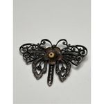 Vintage Modernist Filigree Antique Silver Butterfly Brooch Pin Photo 8