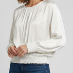 Red Haute  satin dolman sleeve blouse size large Photo 0