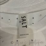 SALT BOUTIQUE WHITE SHEER BODYSUIT PEARLS JEWELS RHINESTONES MEDIUM NEW WITH TAG Photo 2