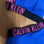 Calvin Klein  Royal Blue Swimsuit with Pink Logo Straps Photo 1
