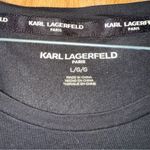 Karl Lagerfeld  Black Graphic Women's Top Size Large Photo 2