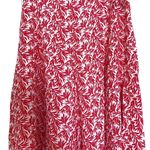 Aakaa  Vici Dolls Pink Maxi Tropical Print Split Leg Resort Palazzo Pants Large Photo 7