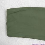 NEW Free People x Toast signature one shoulder bikini‎ top in dark green, XL Green Photo 9