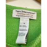 Tiara International Y2K Green Christmas Cardigan size medium Photo 5