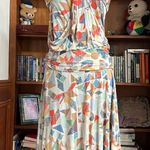 LaRok Strapless Silk Midi Dress Multiple Size L Photo 0