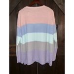 Show Me Your Mumu  Women's XL Knit Striped Pastel Sweater Easter Photo 3