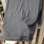 ZARA  Grey Top Back Zip Faux Leather Trim Dolman Bat Sleeve Size S Photo 10