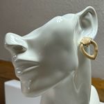 Vintage door knocker enamel clip on earrings Gold Photo 5