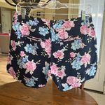 Old Navy  Blue Floral Cotton Chino Shorts Photo 4
