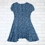 Princess Polly  Blue Floral Mini Dress Short Sleeve V Neck Flounce Hem Size 6 Photo 13