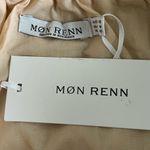 NWT Mon Renn Havana Crochet Print Tan Linen Halter Mini Dress Size M Photo 3