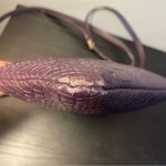 GiGi New York Purple Crossbody Bag Python Embossed Faux Leather Small Purse Photo 1