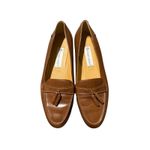 Etienne Aigner  Shoes Brown Leather Loafers Tassels Slip On Women Size 8.5 Photo 1