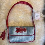 Views Striped Blue and Red Beaded Lobster Bag Photo 0