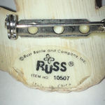 Russ Vintage Charming Angelic Brooch Shoulder Pin Tan Photo 3