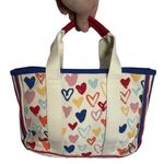 Brighton NWT Red, White, and You Mini Heart Canvas Tote crossbody bag Photo 2