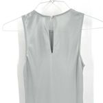 House of Harlow 1960 Silver Gray Sleeveless Satin Ruched MIDI Dress Blue Size XS Photo 5