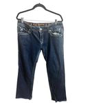 Rock Revival  Heather Jeans 34 Straight Blue Embroidered Studded Western Rodeo Photo 3