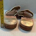 Jack Rogers Sandal Womens Navajo Gold Sparkle Flip Flop Sz 7/7.5 GUC !FLAW READ! Photo 6