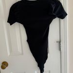 ZARA Black Ruffled Ribbed Bodysuit Photo 6