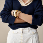 J.Crew Tall Pleated Button Front Pant Chino White High Rise Straight US 8 NWT Photo 1