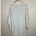 Free People Light Heathered Gray High Low Oversized Cardigan Button Front Large Photo 6