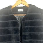 Sage the Label Coat Womens M Black Faux Fur Fluffy Lined Mob Wife Core Retro Y2K Photo 1
