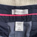 Isaac Mizrahi  Women's Size 12 Mid-Rise Straight Leg Gray Flat Front Cotton Pants Photo 6