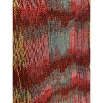 Vintage Narda Hand Dyed Hand Woven Ikat Cardigan Long Sleeve EUC Sz XL 1 Button Red Photo 5