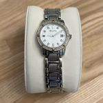 Bulova Ladies Watch Marine Star Genuine Diamonds White Pearl Dial 96R105 Photo 2