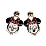 BaubleBar NEW Disney x MINNIE MOUSE EARRINGS 2-3/8" Dangle Drop Black Rhinestone Photo 6