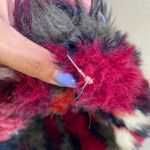 Urban Outfitters  Black Red Pink Faux Fur Top Handle Handbag Purse Photo 5