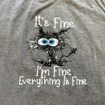 Noracora I'm Fine Cat Graphic Long Sleeve T Photo 1