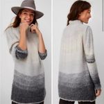Anthropologie By  Perri alpaca Ombré tunic sweater Grey Funnel Neck Oversized XS Photo 1