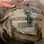 Cinch Day & Mood Gray Leather  Tie Button Closure Backpack Handbag Photo 3