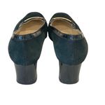 Vintage Bally Black Suede Leather Heels Shoes 7 37.5 Italian Designer Photo 2