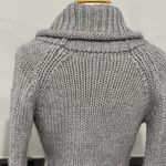 The Limited  Gray Cropped Cardigan Sweater with Sparkle Thread Photo 3